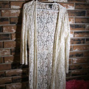 Rue 21 long sleeve sheer/lace cover up